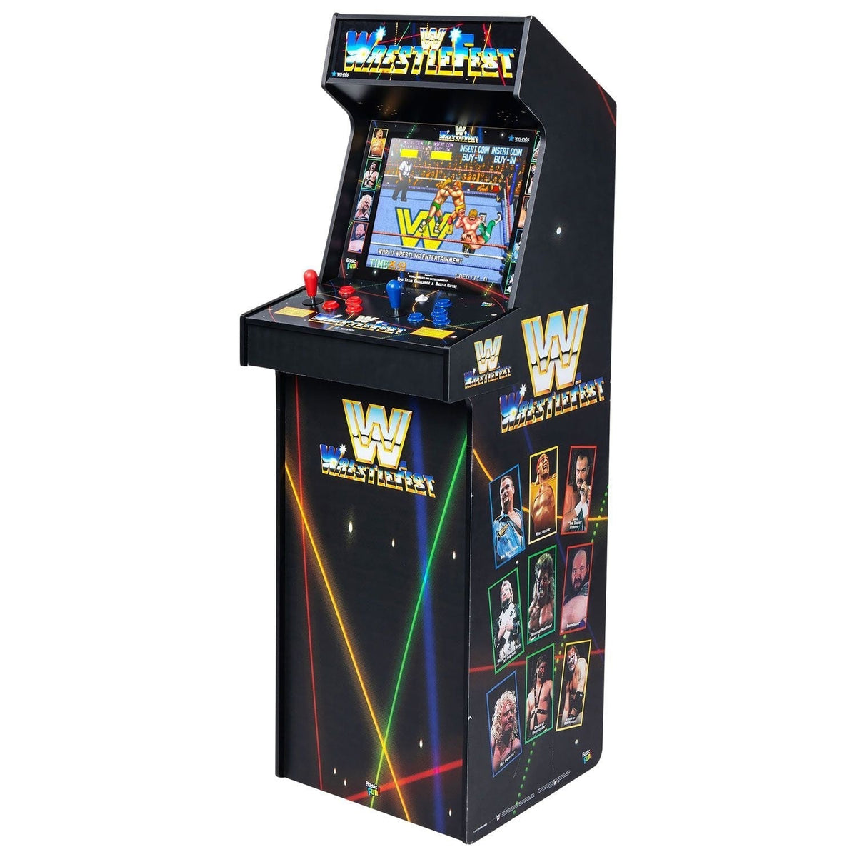 Basic Fun WWE Ultra Series Arcade Classics Deluxe Cabinet for Home, Free Standing Game Machine with 5 Games Z6Z0 - product image 1