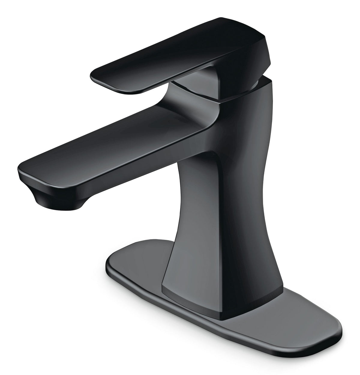 Aztek Single Handle 4-in Centreset Bathroom Sink Faucet with Pop-up Drain, Matte Black I0W2 - product image 2