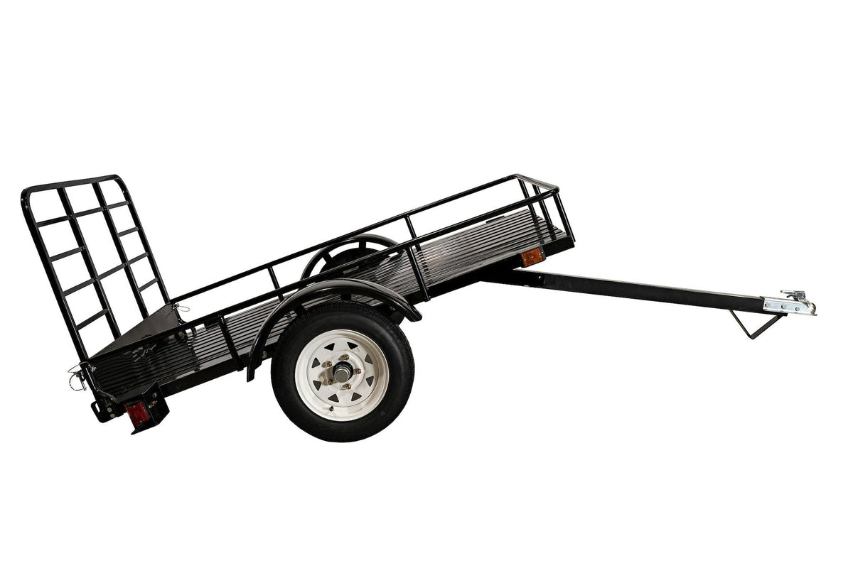 DK2 by Marlon 4x6-ft Single-Axle Black Open Rail Utility Trailer with Ramp Gate, 1314-lb Capacity Y1I7 - product image 2