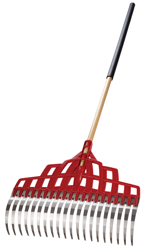 Multi-Purpose Poly Steel 20-Tine Leaf Rake, Wooden Shaft, 65.5-in W8T7 - product image 2