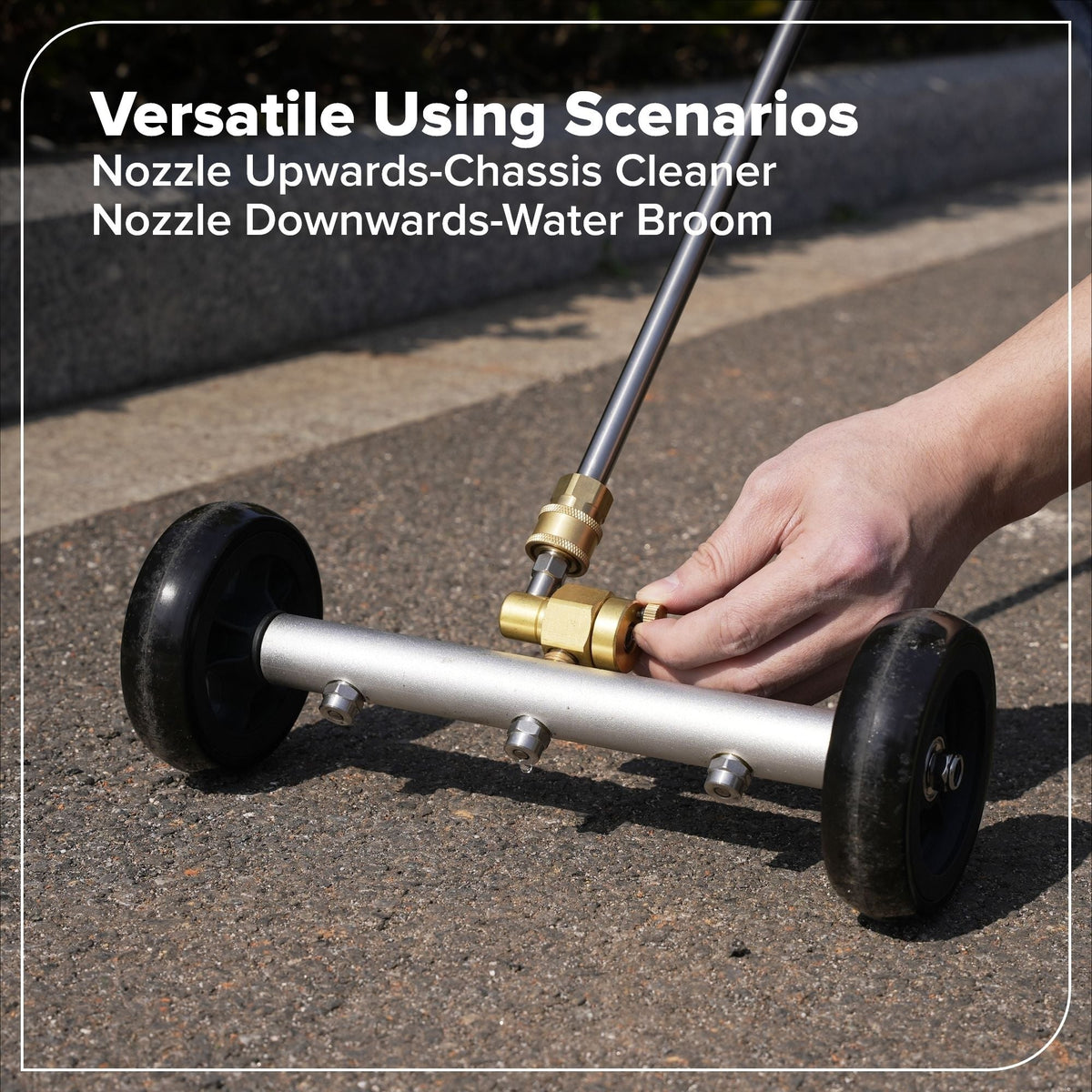 2-in-1 Water Broom & Undercarriage Cleaner, Pressure Washer Attachment B9N4 - product image 6