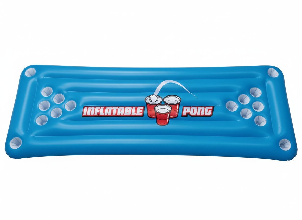 Beer Pong Pool Game, Blue, 71-in, for Beach/Pool Fun Activities E3K5 - product image 1