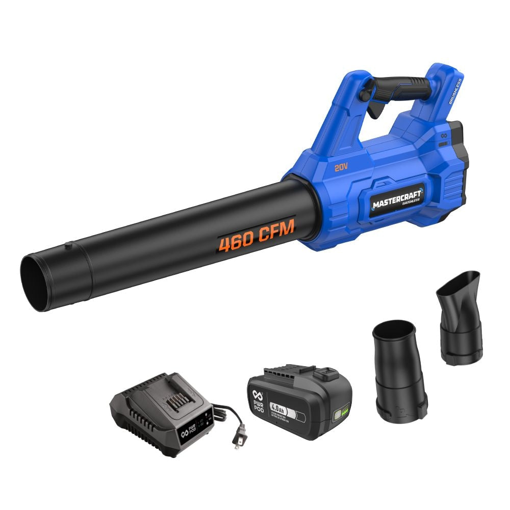 20V Cordless 460 CFM Brushless Leaf Blower Kit with PWRPOD 4 Ah Battery and Charger E5Q2 - product image 3