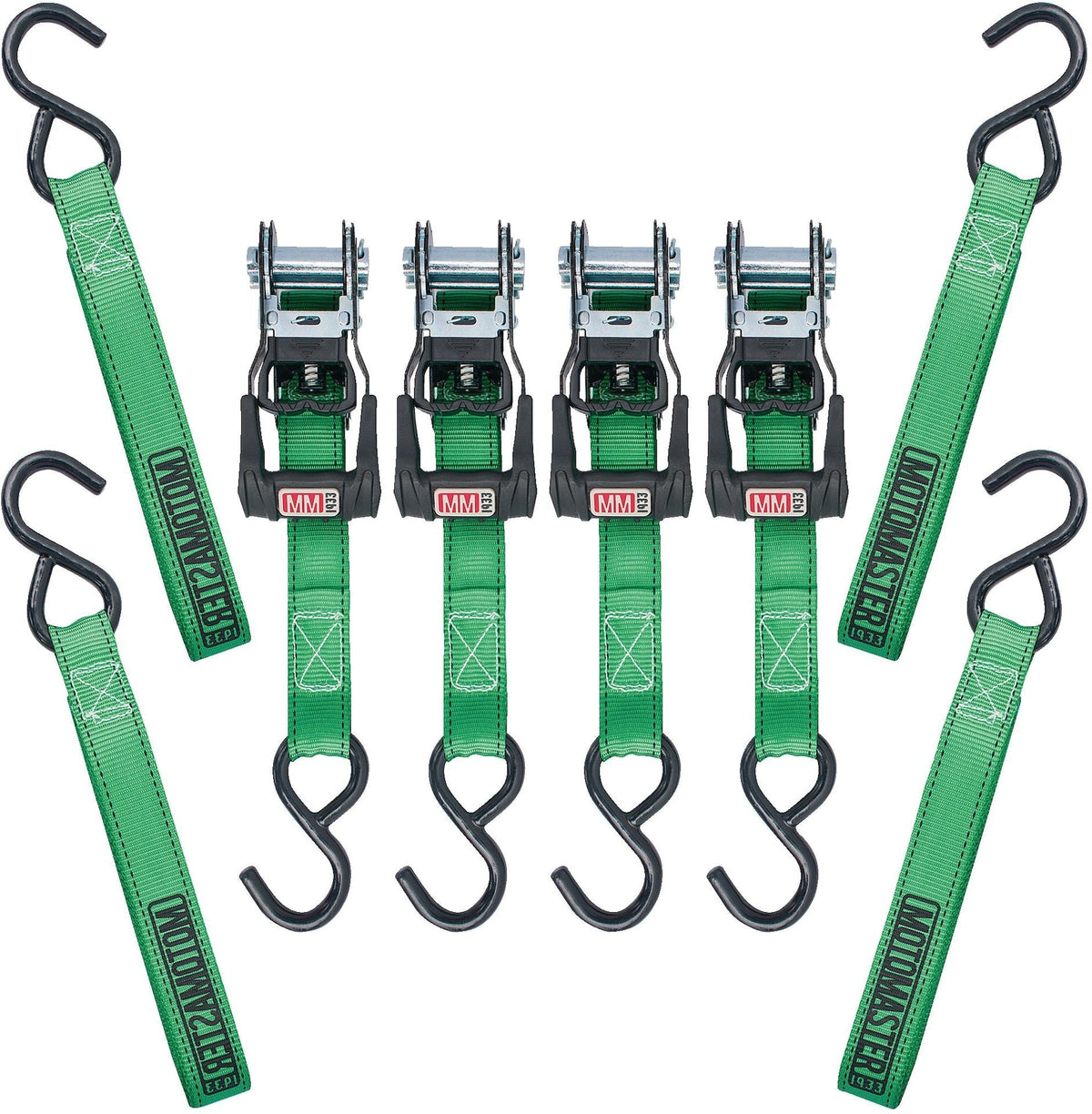 1,500-lb Ratchet Tie-Down Straps, with Padded Handle, 1-in x 14-ft, (2.5 cm x 4.3 m), 4-pk F9E5 - product image 2