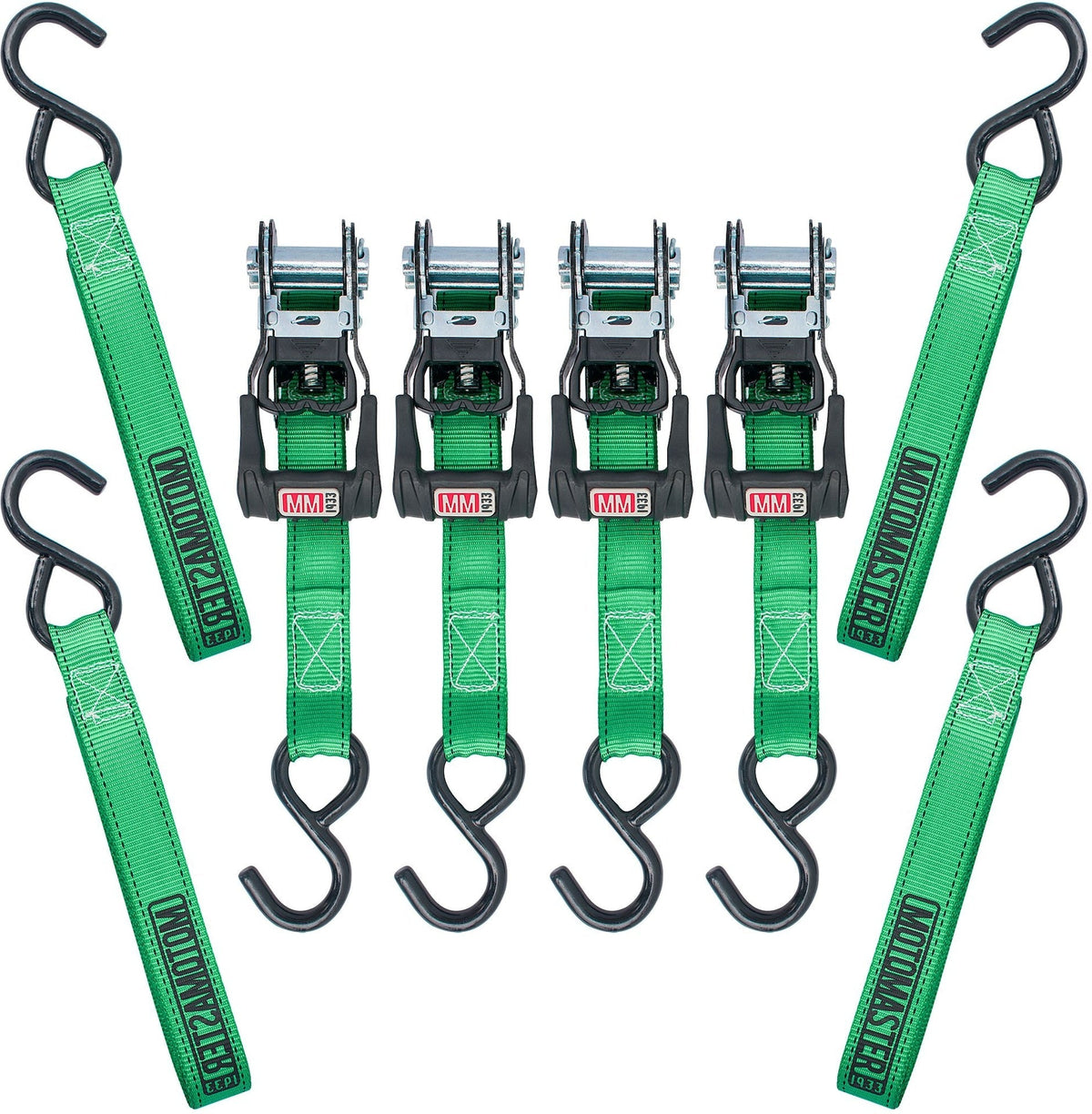 1,500-lb Ratchet Tie-Down Straps, with Padded Handle, 1-in x 14-ft, (2.5 cm x 4.3 m), 4-pk F9E5 - product image 3