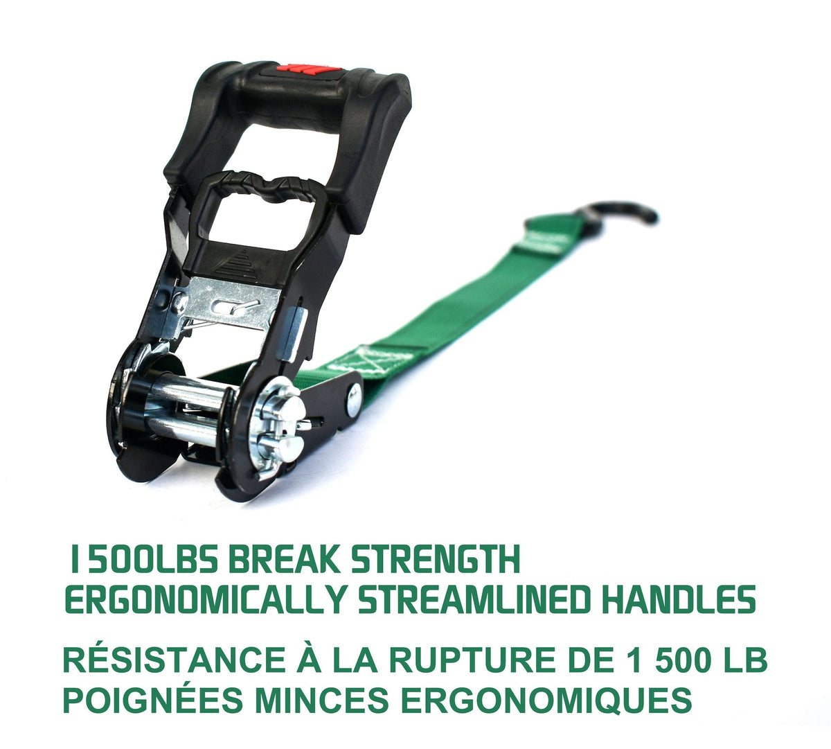 1,500-lb Ratchet Tie-Down Straps, with Padded Handle, 1-in x 14-ft, (2.5 cm x 4.3 m), 4-pk F9E5 - product image 7
