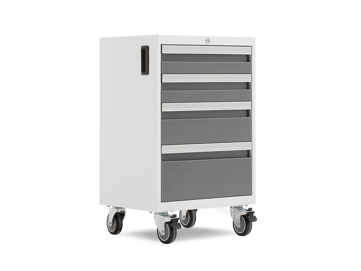 Bold 3.0 Series Lockable 4-Drawer Rolling Tool Cabinet, Fully-Welded, 600-lb Capacity, White/Platinum, 21-in C3N7 - product image 1