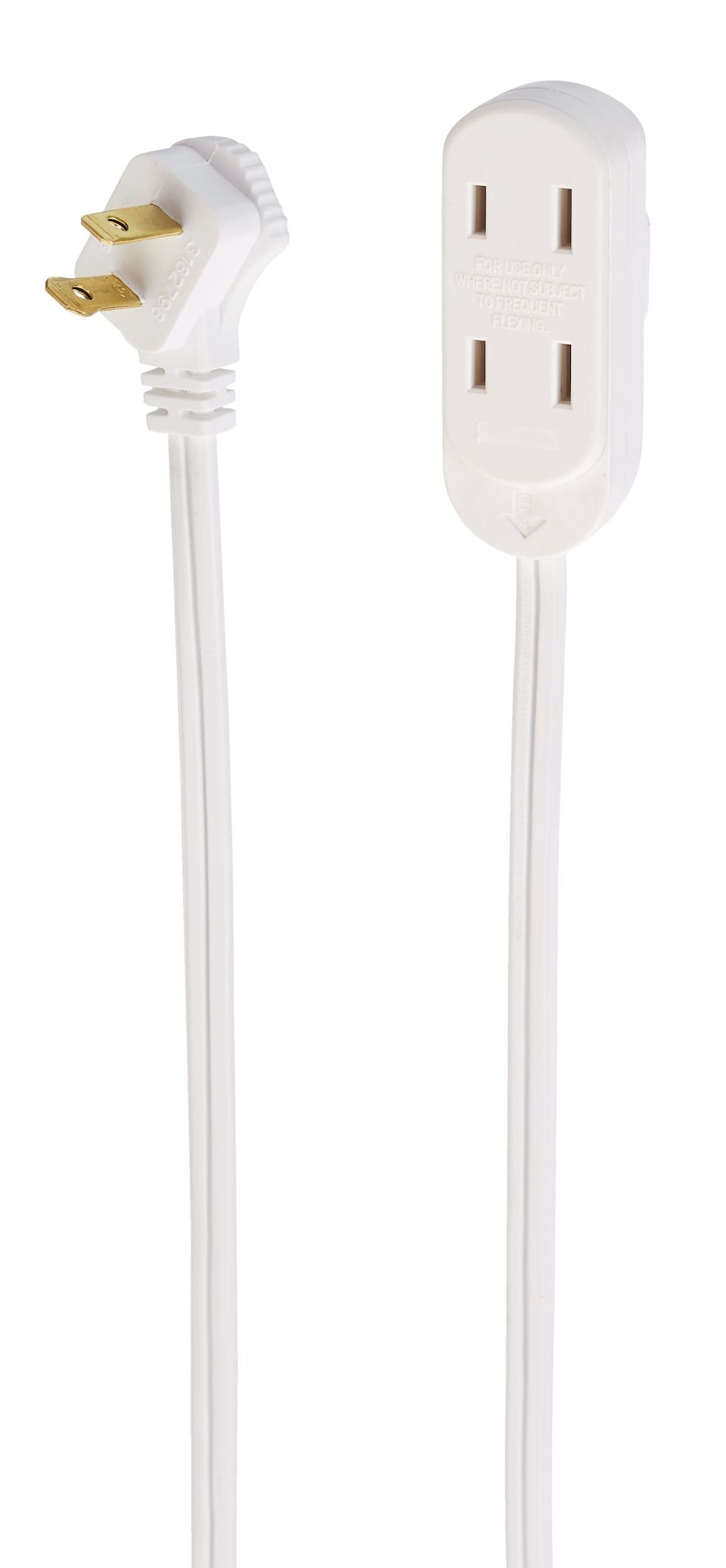 15-ft 16/2 Indoor Extension Cord, 3 Outlets, Flat Plug, White F0R3 - product image 4