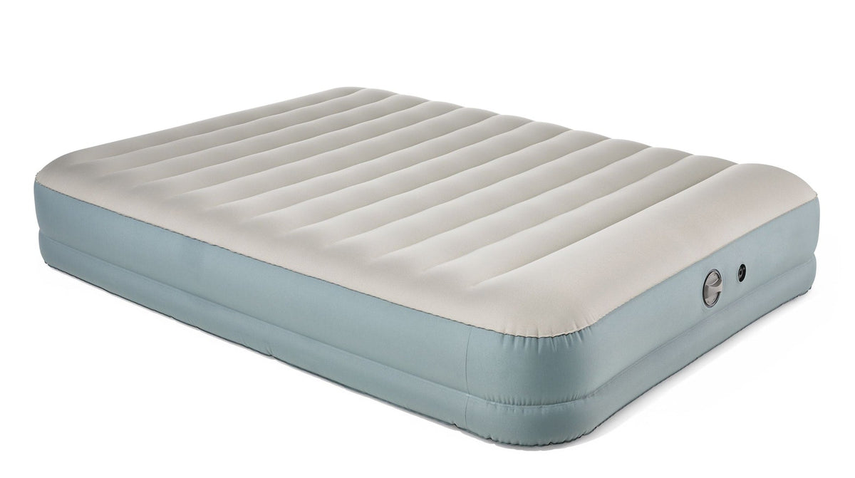 Double High Toughguard Inflatable Air Bed with Rechargeable Pump, Queen, Grey H3C3 - product image 1