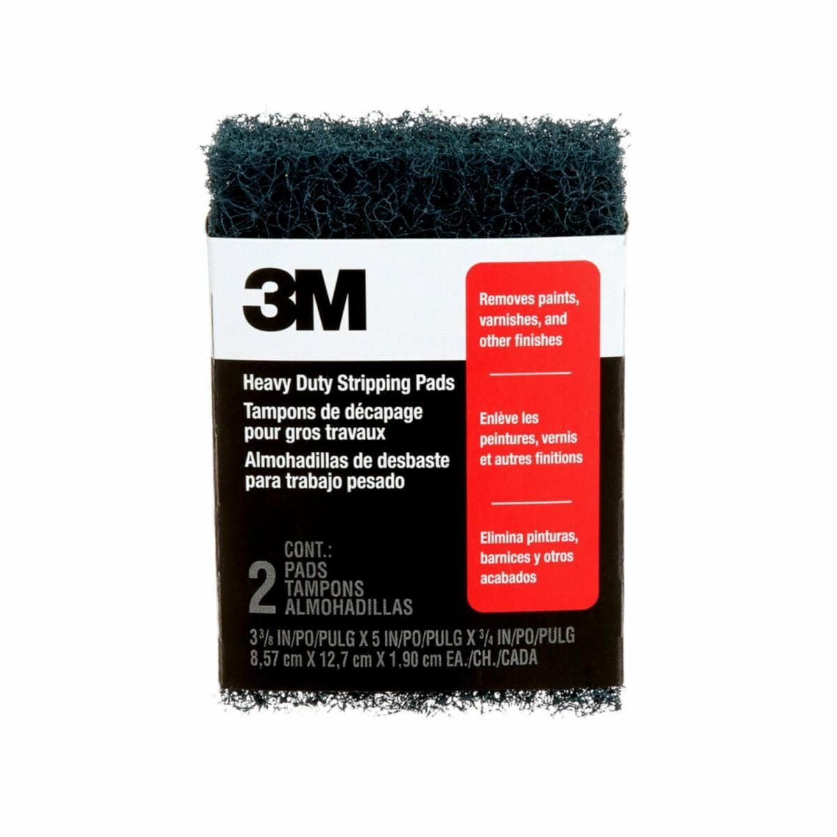 3M Heavy Duty Stripping Pad for Flat Surfaces, 2-pk D0U8 - product image 1