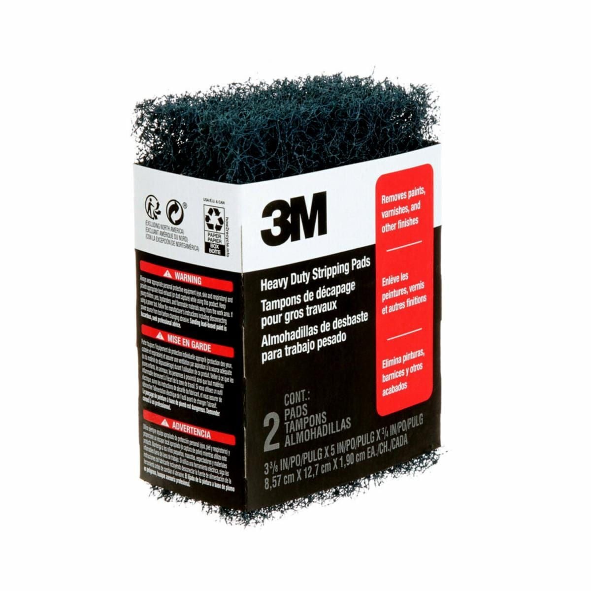 3M Heavy Duty Stripping Pad for Flat Surfaces, 2-pk D0U8 - product image 2