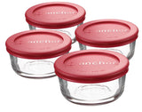 Glass Round Storage Containers with Lids, 4 Count C3S6 - product image 1