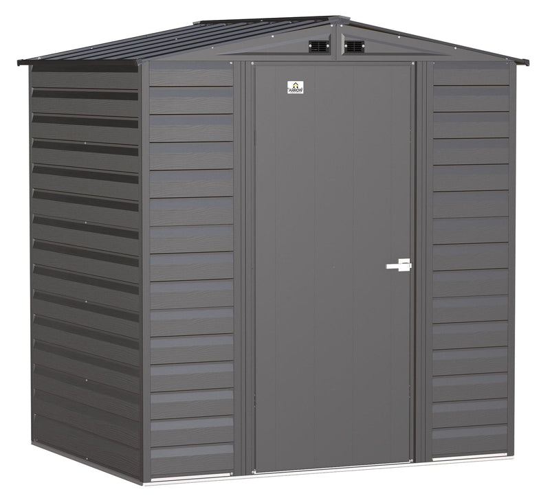 Select Galvanized Steel Storage Shed, Charcoal, 6-ft x 5-ft N7P6