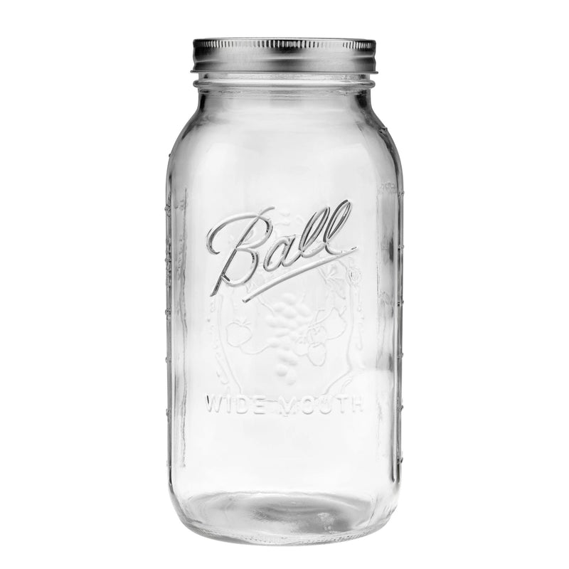 Ball Wide Mouth Half Gallon Glass Mason Jar, 64-oz/1.89-L, 6-pk L8H3