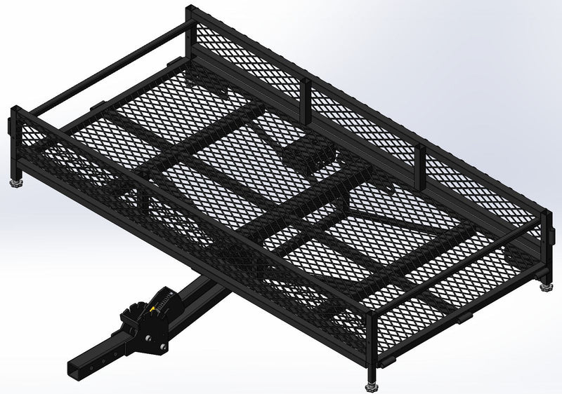 Black Bulldog Hitch Mount Adjustable Height Cargo Carrier Y7K5