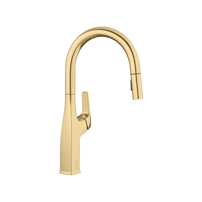 Rivana High-Arc Pull-Down Dual-Spray Kitchen Faucet, Satin Gold V7D8