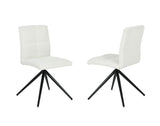 Ethan White Fabric Upholstered Armless Dining Chair, 2-pc L4T0 - product image 4