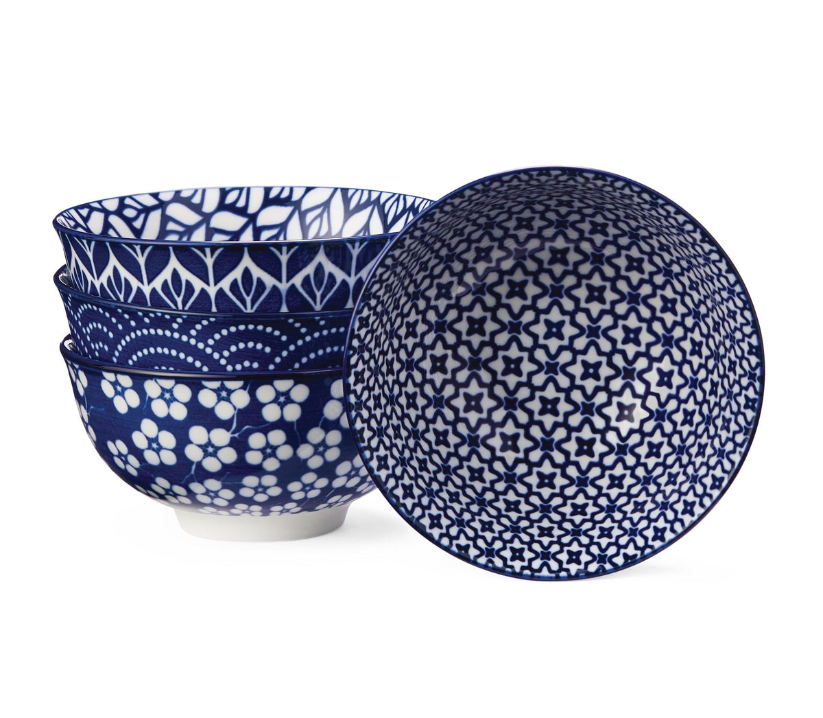 Patterned Porcelain Soup Bowl Set, 4-pk J6H4 - product image 1