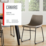 Scottie Modern Fabric Dining Chair, Dark Grey M3H6 - product image 5