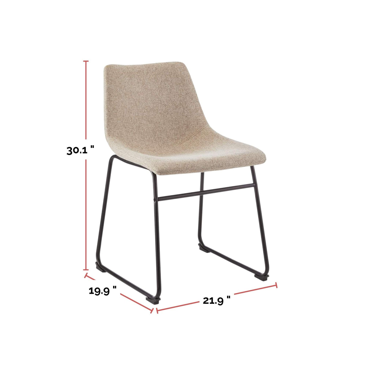 Scottie Modern Fabric Dining Chair, Dark Grey M3H6 - product image 6
