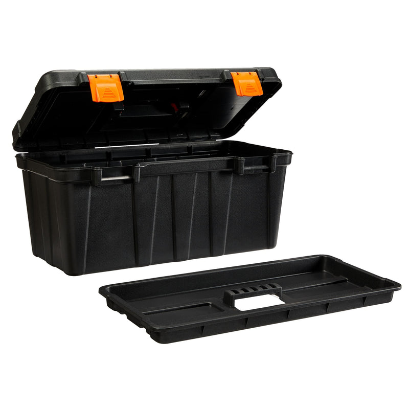 Portable Plastic Tool Box with Removable Tray, 20-in K0V8