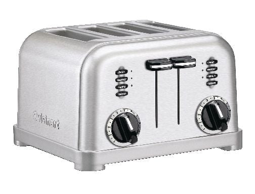 Metal Classic Toaster with 6 Settings, Stainless Steel, 4-Slices K2N1
