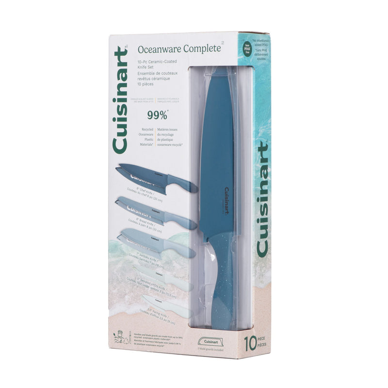 Oceanware Non-Stick Steel Knife Set, 10-pc T4O9