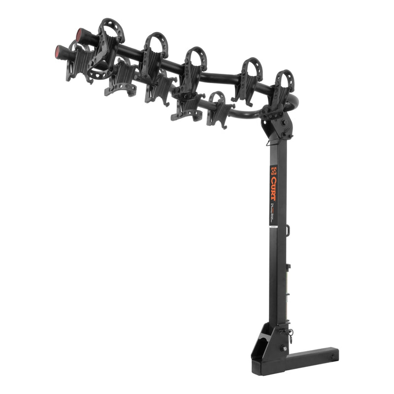 18065 Premium 5-Bike Two Arm Hitch Mount Bike Rack, Fits 2-in Receiver, Black U4E6