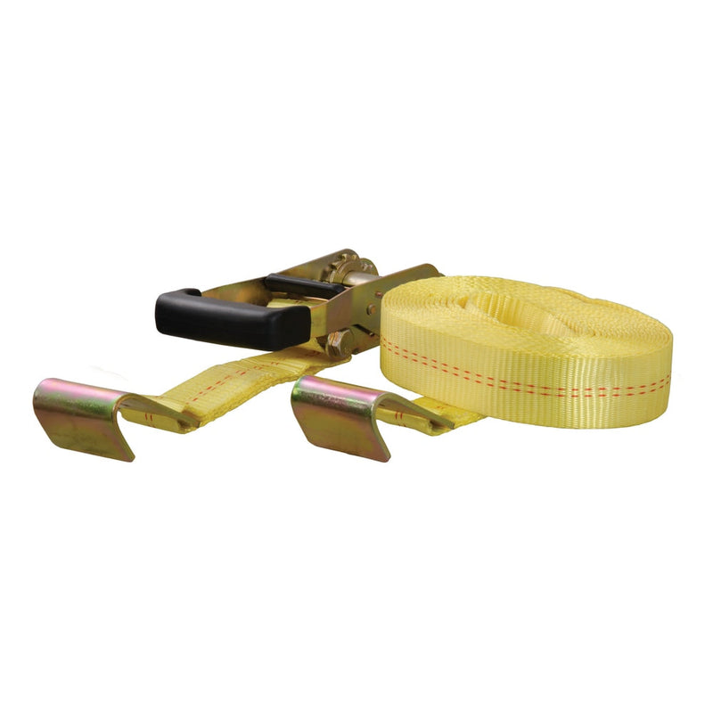 83048 27-ft Yellow Cargo Strap with Flat Hooks (3,333-lb) L4L3