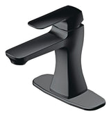 Aztek Single Handle 4-in Centreset Bathroom Sink Faucet with Pop-up Drain, Matte Black I0W2 - product image 3
