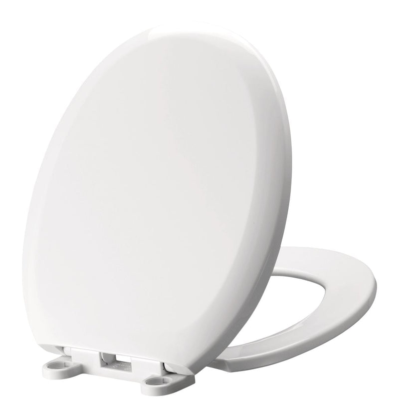 Plastic Slow Close Round Toilet Seat, Antibacterial N1W8