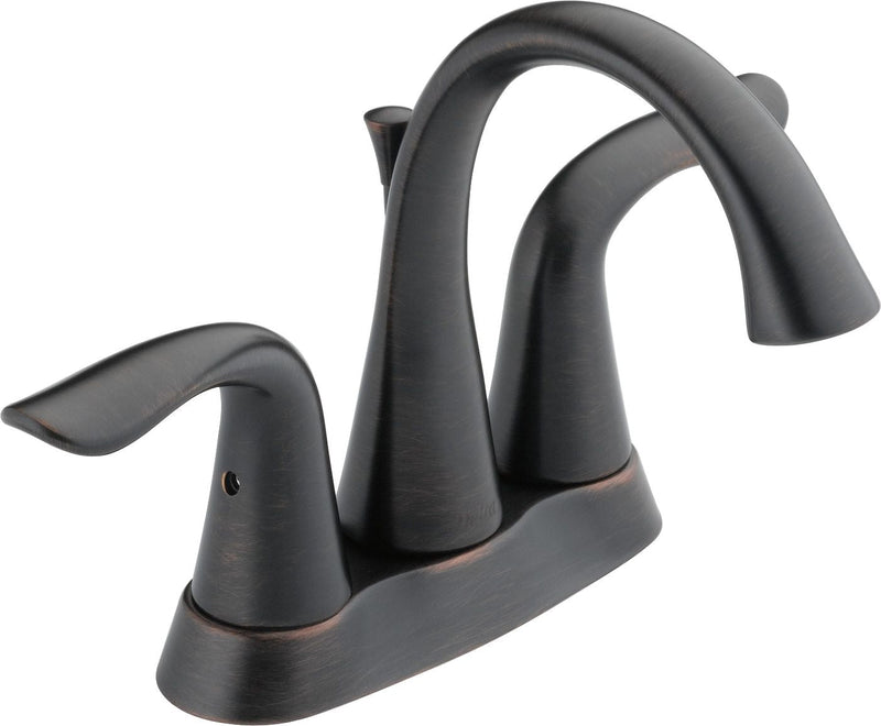 Faucet Lahara Double Handle Rigid Spout 4-in Centerset Bathroom Sink Faucet, WaterSense Certified, Venetian Bronze R8B5