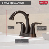 Faucet Lahara Double Handle Rigid Spout 4-in Centerset Bathroom Sink Faucet, WaterSense Certified, Venetian Bronze R8B5 - product image 2