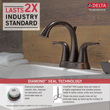 Faucet Lahara Double Handle Rigid Spout 4-in Centerset Bathroom Sink Faucet, WaterSense Certified, Venetian Bronze R8B5 - product image 3