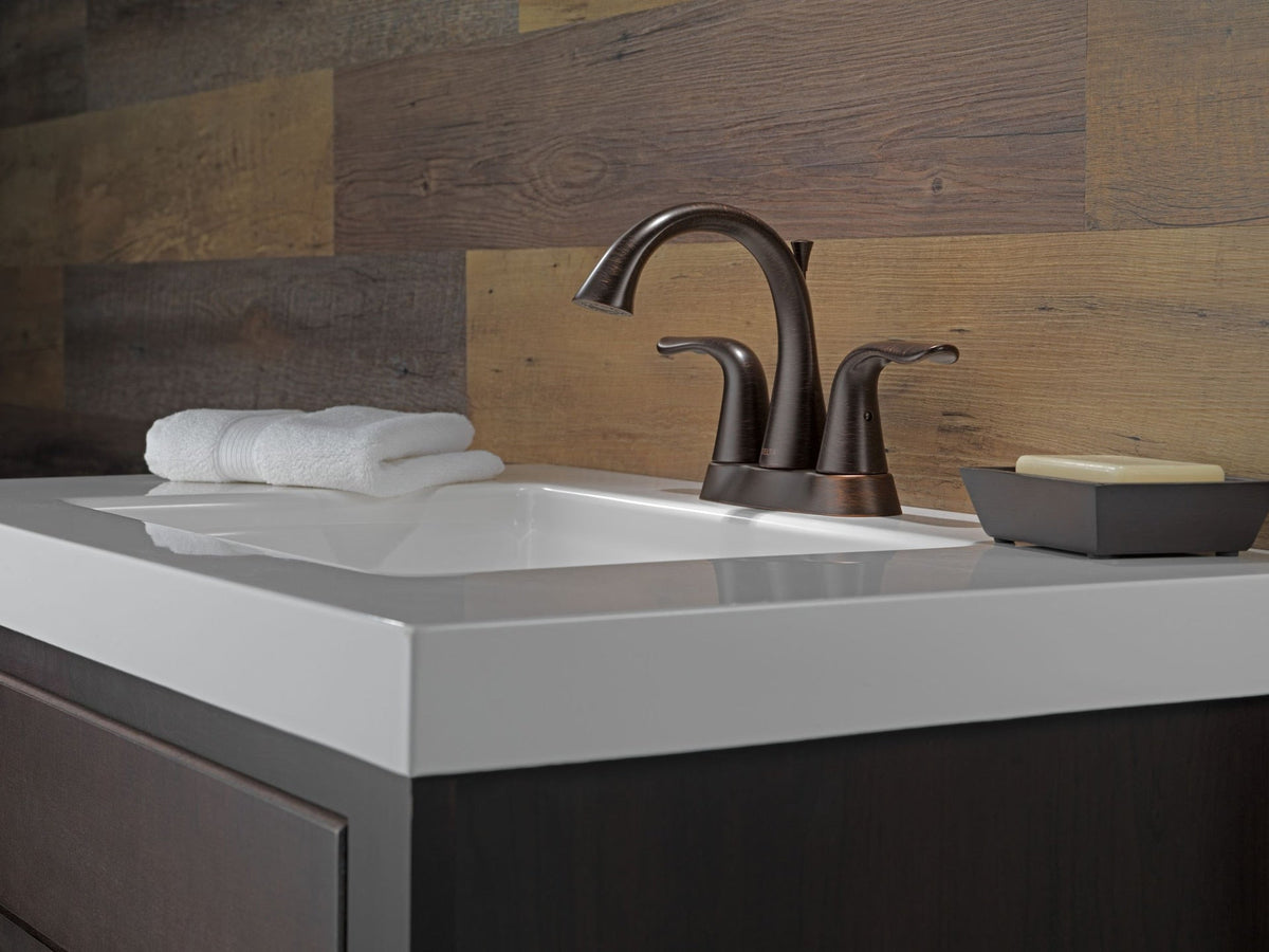 Faucet Lahara Double Handle Rigid Spout 4-in Centerset Bathroom Sink Faucet, WaterSense Certified, Venetian Bronze R8B5 - product image 4
