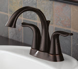 Faucet Lahara Double Handle Rigid Spout 4-in Centerset Bathroom Sink Faucet, WaterSense Certified, Venetian Bronze R8B5 - product image 6