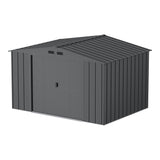 Metal Outdoor Storage Shed with Steel Frame, Dark Grey, 10-1/2-ft x 8-ft I6E4 - product image 2