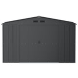 Metal Outdoor Storage Shed with Steel Frame, Dark Grey, 10-1/2-ft x 8-ft I6E4 - product image 3