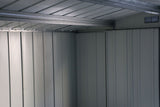 Metal Outdoor Storage Shed with Steel Frame, Dark Grey, 10-1/2-ft x 8-ft I6E4 - product image 8
