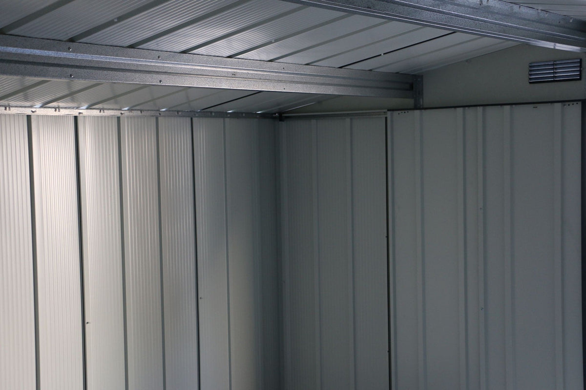 Metal Outdoor Storage Shed with Steel Frame, Dark Grey, 10-1/2-ft x 8-ft I6E4 - product image 8