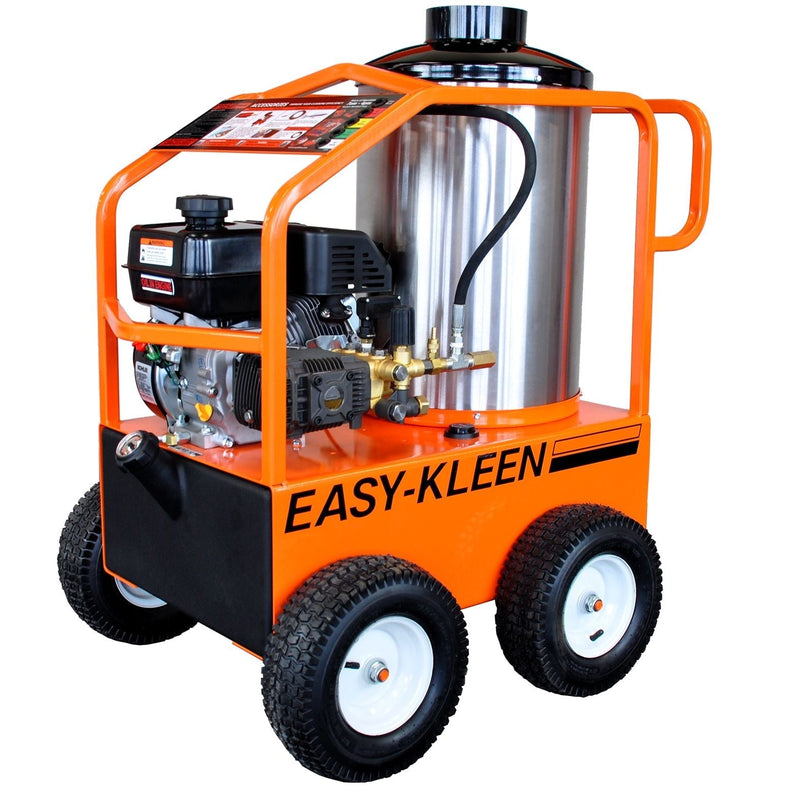 Commercial 2700 PSI 3 GPM 6.5 HP Engine Hot Water Wheeled Gas Pressure Washer B8P4