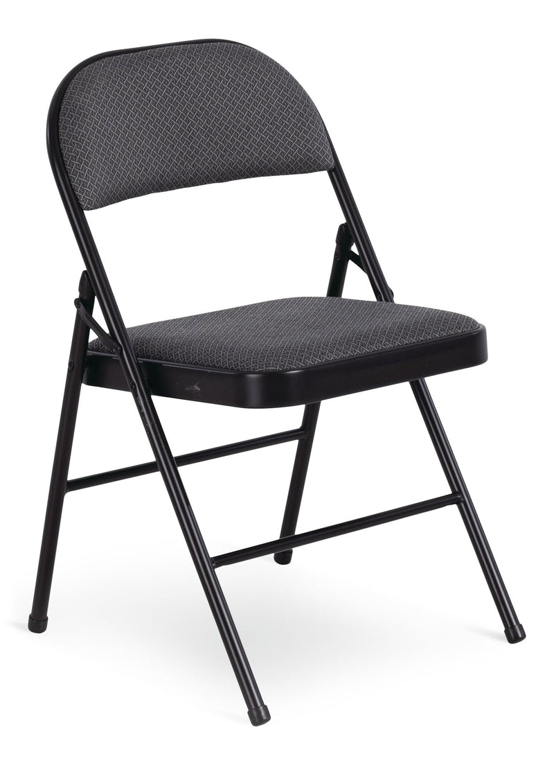 Fabric Folding/Compact Chair, Grey Fabric & Black Frame N4I1
