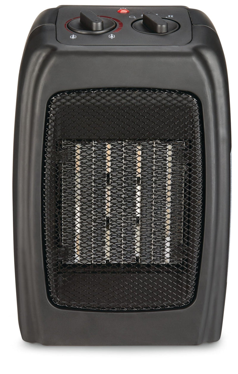 Portable Ceramic Space Heater withThermostat, 1500W, Black G9G8