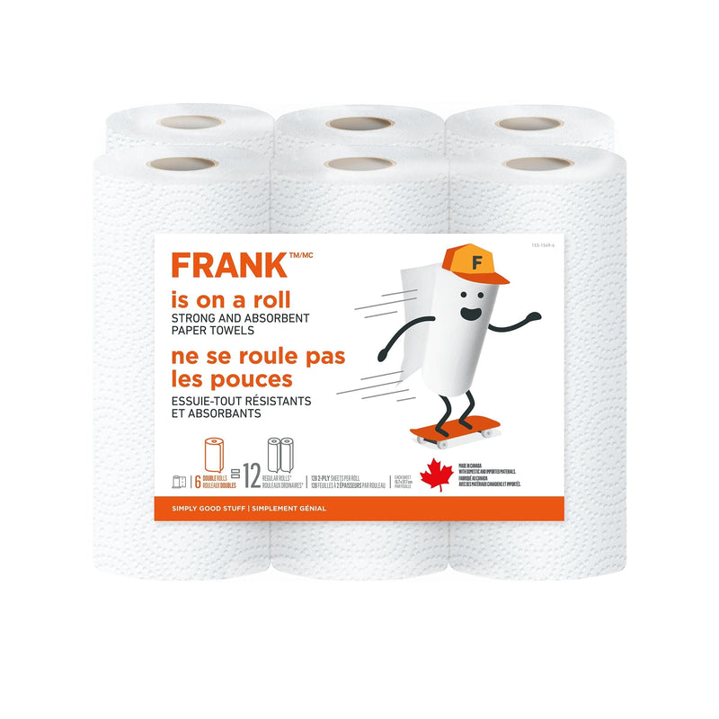 Paper Towel, 2-ply, 6-pk, Adjustable Tear Size M6P6
