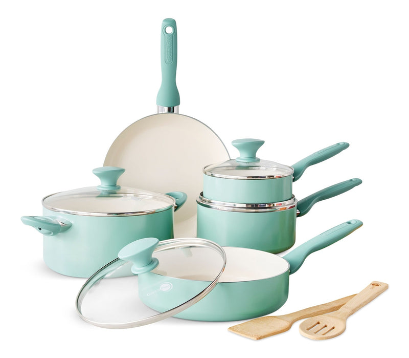 Rio Ceramic Cookware Set, Dishwasher & Oven Safe, 11-pc Z1B4