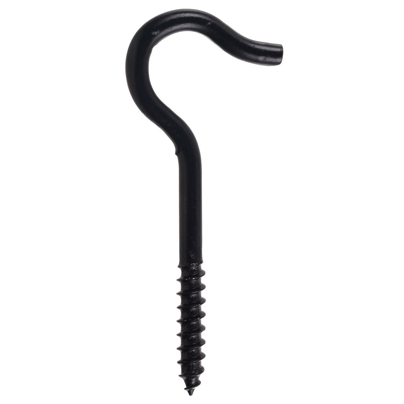 Screw Hook, 3-7/8-in, Black N0G7