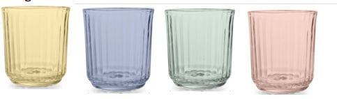 Panello Mixed Colour Rocks Glass Set, 4-pk Q7P0