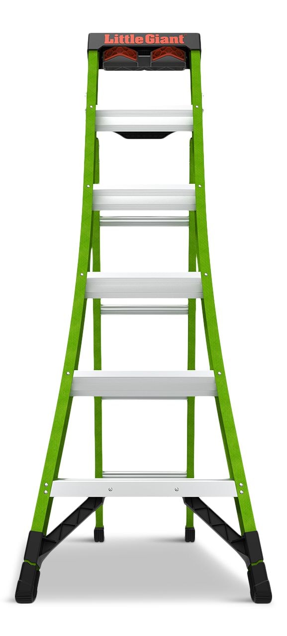 Giant Ladders King Kombo 3-in-1 Grade 1AA Fiberglass Ladder, 6-ft to 10-ft, 375-lb, Model# 13906-305 V6J9 - product image 1
