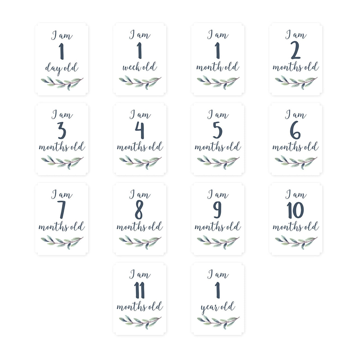 Baby's 1st Year Milestone Blanket, Hello World Wreath E7H3 - product image 1