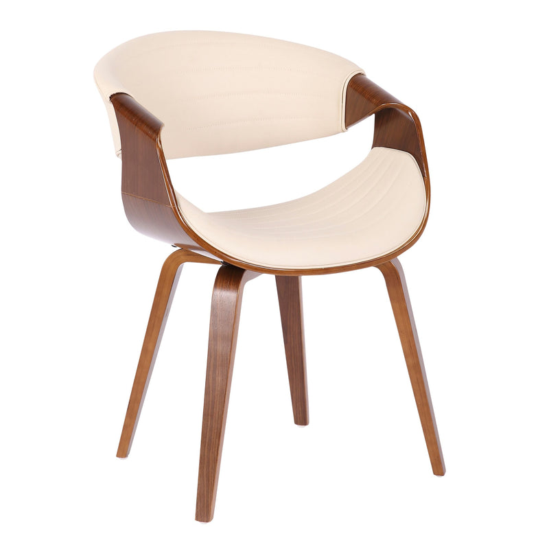 Symphony Faux Leather Dining/ Accent Chair, Cream K0T5